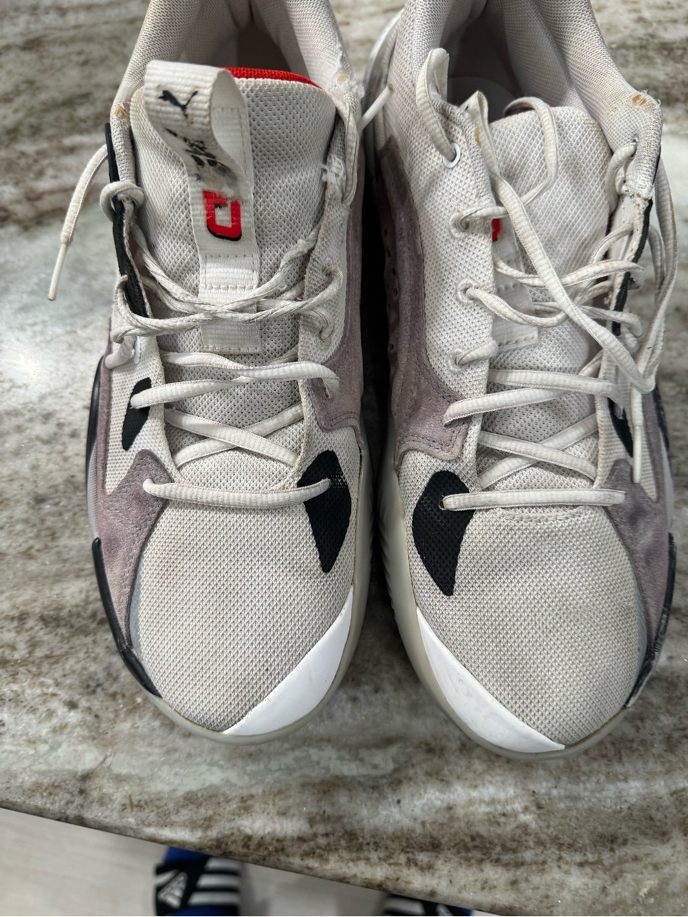 Puma Men's Beige, Black and Gray Low-Top Sneakers